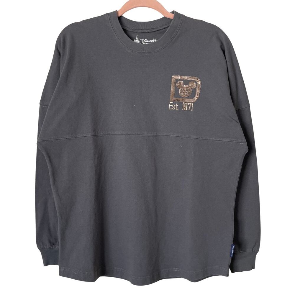 Disney Shirt Unisex Small Walt Disney Sequin Spirit Jersey Relaxed Cotton Grunge